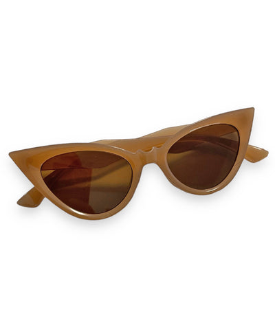 Translucent Taupe Bat Attack Cat Eye Sunglasses